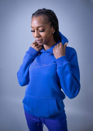 Dames-hoodie-blauw